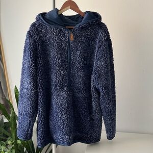 Chunky Navy reversible Blue Sherpa Jacket aprox L